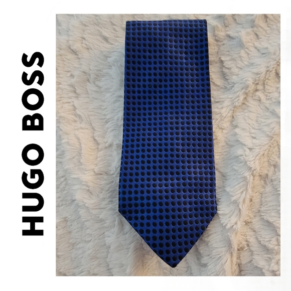 Hugo Boss Other - ⭐️👔Hugo Boss Tie Mens Vintage Blue Black